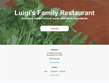 Tablet Screenshot of luigisfamilyrestaurant.com